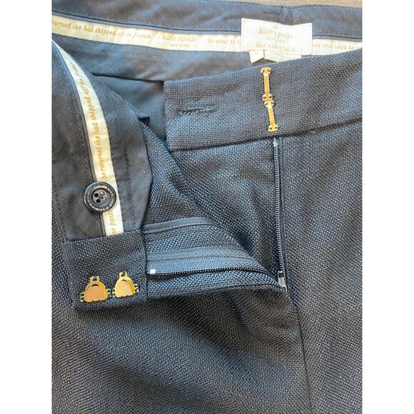 KATE SPADE BLACK BERMUDA TROUSER SHORTS SIZE 4 - Picture 5 of 9